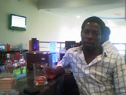 At a famous bar