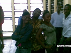 These are the three girls in my class, me, Gucci and Funke