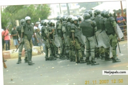Riot policemen