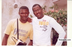 Me & Desmond Elliot shooting on set