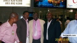 FROM L TO R MY CLERK MY SELF THE AMBASSADOR THE EMBASSY 1ST SECTERY AND EDOU