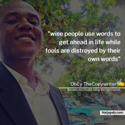 Wise people use words to get a head in life