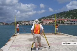 Land surveyor at work