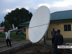 working on a internet satallite dish