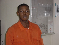 on my work coverall