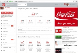 Hello, a friend from Naijapals. Dear friend, have u heard of GLOBALLSHARE. If not...  EARN FREE SHARES FROM FACEBOOK ALTERNATIVE - GLOBALLSHARE WITH PROOF  Become an owner gratuitously.   Be the owner of the world's vastest social networking website. Get your shares free. Do not miss the   greatest chance of your life! Register free now!   Join me now and start earning your shares by clicking on the link below:   http://go1.in/signupwithgloballshare   SEE PROOF OF MY TODAY EARNING STAT attached or  here  https://app.box.com/s/ea7giupzij2ey2c06c7i