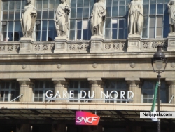 gard du nord main train station in paris france