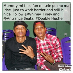 Watchout for the next rated artist of the year. @whiney_tiney chilling here wit @Antrance_Beatz. MMBM