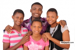 Don Prince a.k.a Sampe with His Children Barrister Princess Chinagorom Williams, and the young one