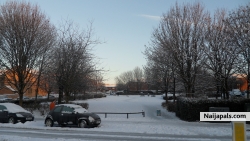 Street covered in snow