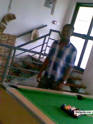 playin'snooker at la'meridian Hotel Uyo