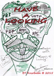 TAKE A VOTE AND LOOK WELL. PEN IN BOOK, BY KASOBABA@2015