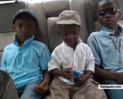 favour and Divine Nkemdirim(my nephews)and ik house help