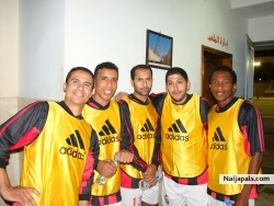 WITH TEAM MATES BEFORA A MATCH