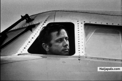 American pilot Ron Archer, en route to Biafra on an ammunition supply run for the Biafran army [Circa 1968].
