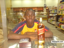 popping a bottle of Red Label