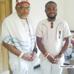 Biafra Musician His Royal Majesty Ozo Prince Chukwubuzor Mba (Ozo Akajiofor Igbo II,  Ozo Ementaemeimo 1) known as Don Prince aka Sampe and Mazi Nnamdi Kanu on a Visit. May 12th 2017