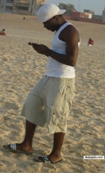 on beach