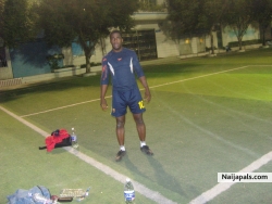 playing football