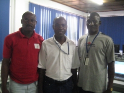 with some african friend