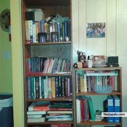 #Just one of my three library areas; this one is in my den.