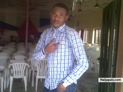 Showing peace sign