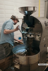 processing coffee