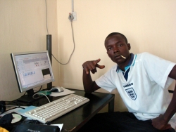 in da office