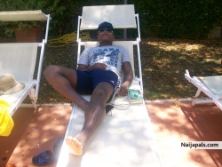chilling by the pool during my holiday in rome