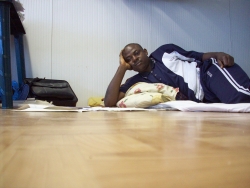 streching on a sofer