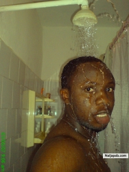 Bathing in the jungle.
