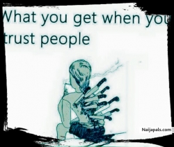 don't trust people.