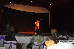 on stage