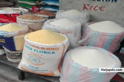 After passover I opened my goodsbag of food like garri and rice and beans and others!