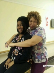 My friend Keyvette and I at work.....not working lol