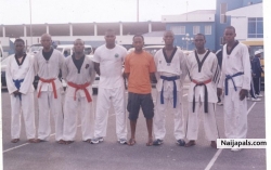 Just after morning work out at calabar stadium