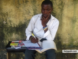 Serious student reads always