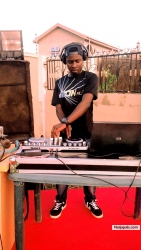9ja dj Lukas live on stage @Ayelawaje hotel Porto Novo, Benin Republic