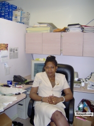 In the office