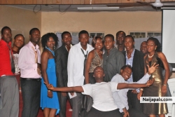 happy guy nd gals after......a cocktail party......