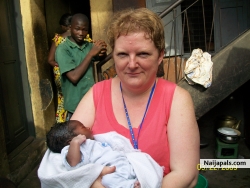 me and baby1hr old in nigeria feb 2009