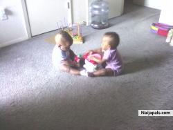 the twins desria and darius almost 11 months old now