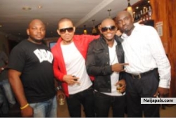 with bracket and banji Of Hints Magazine after a videoshoot