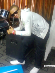 m-wyte on a show at ikeja. with talent money 