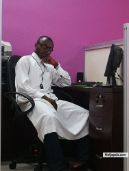 in the office