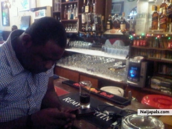 chilling in the bar