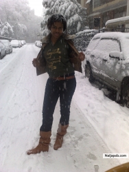 at the snow