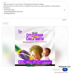Contact us for your Citizenship Packages on 09012779847. Email us @ chinonso@hikmat-gmt.com