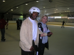 Learning iceskating...