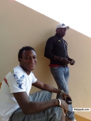 watching a football game wit my friend alain njojo.